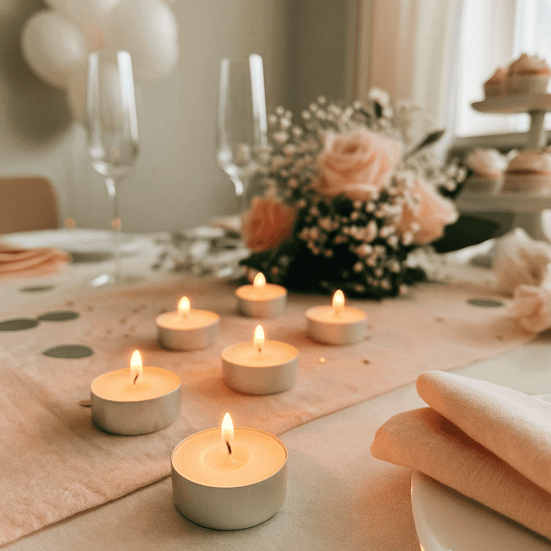 Vela luminária para castiçal e rechaud - Kit com 6 unidades - Imagem 1